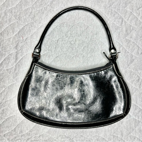 Express Handbags - EXPRESS - Vintage Small Black Faux Leather Handbag Purse